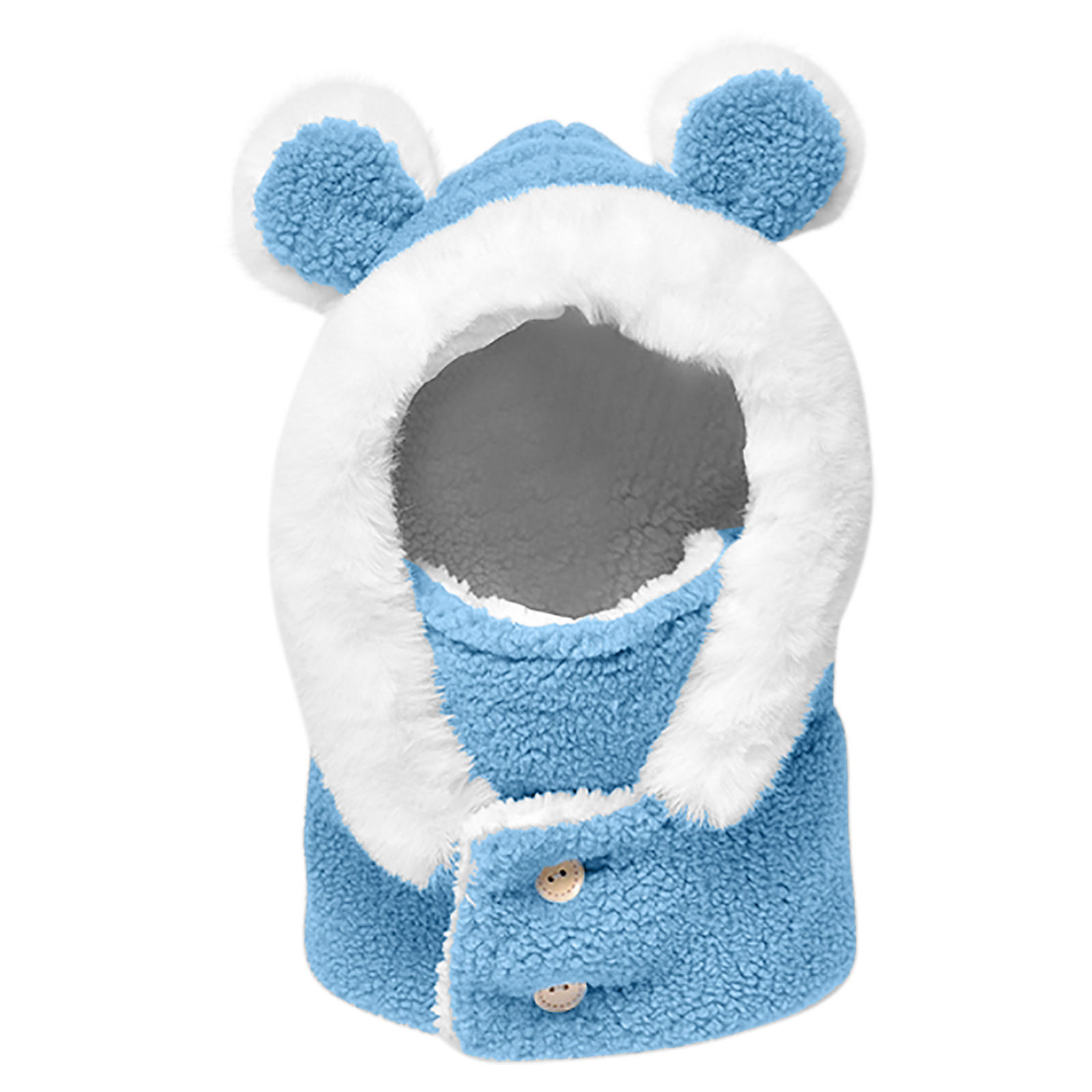 POIUYTR Ski Mask for Kids Winter Balaclava Windproof Warm Fleece Lined Hats Hooded Scarf Head Cover Neck Warmer for Cold Weather